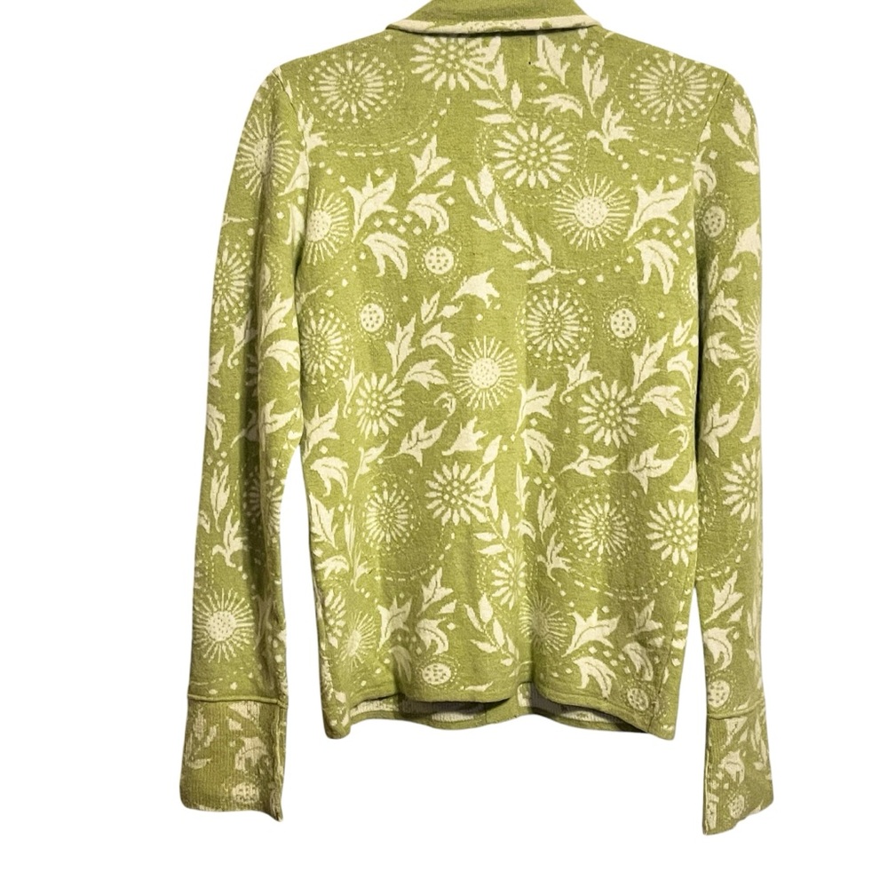 Icelandic Designs Angora Button Cardigan Floral Soft Green Women’s Small - Picture 2 of 11